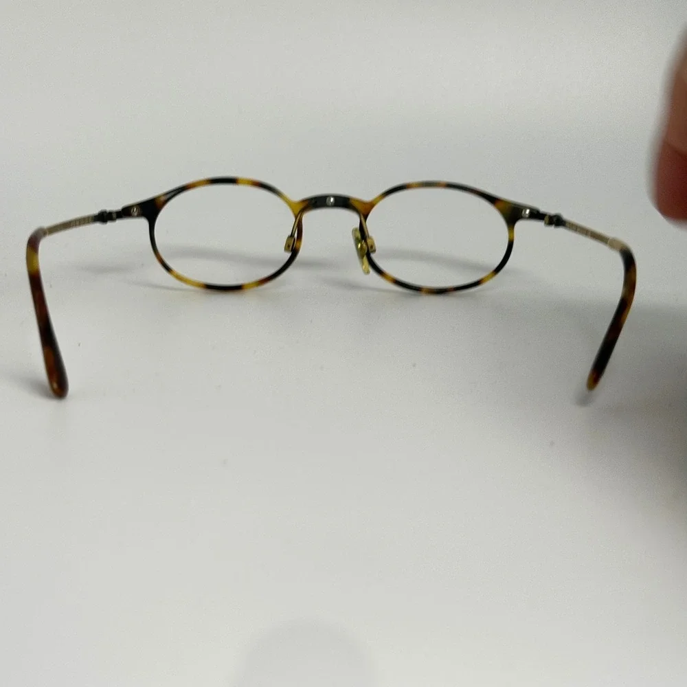 Help Glasses Italy Mod 184 Tortoise Gold Oval Eyeglass Frames 49-21 H6482